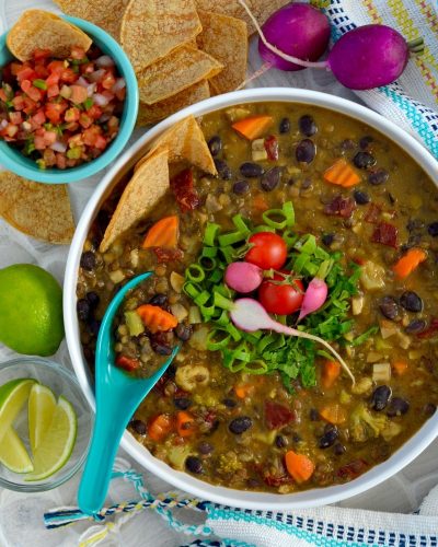 Chipotle Lentil Black Bean Soup Hello Nutritarian Vegan Whole Food Plant Based Eat to Live Food for Life Dr Fuhrman