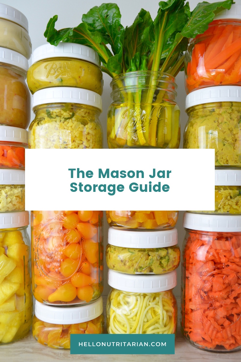 The Mason Jar Food Storage Guide by Hello Nutritarian Best Glass Food Storage Containers for Fridge refrigerator storage organization The Home Edit Marie Kondo