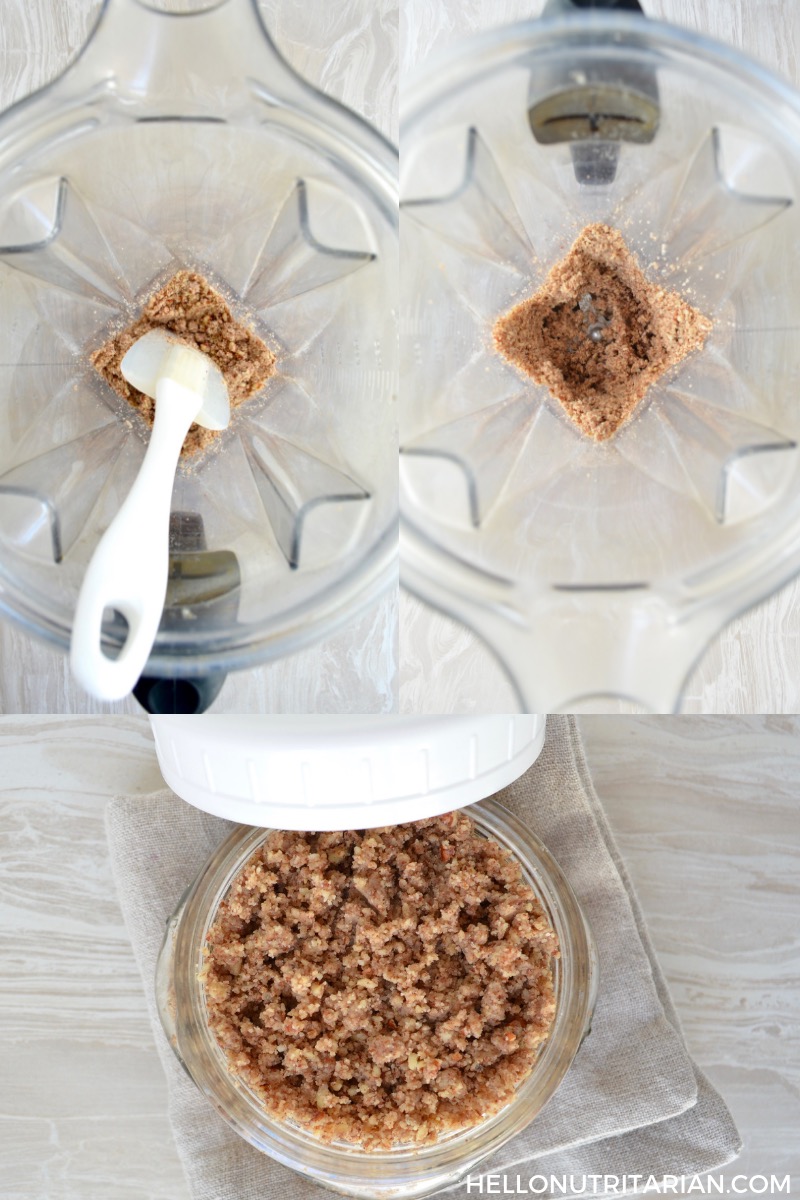 3 Pecan Meal Process Collage How to Make a Natural Sauce Thickener out of Raw Pecans