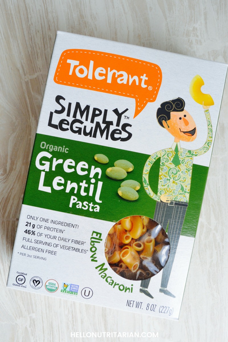 best healthy pasta options Tolerant Simply Legumes Organic Green lentil pasta review