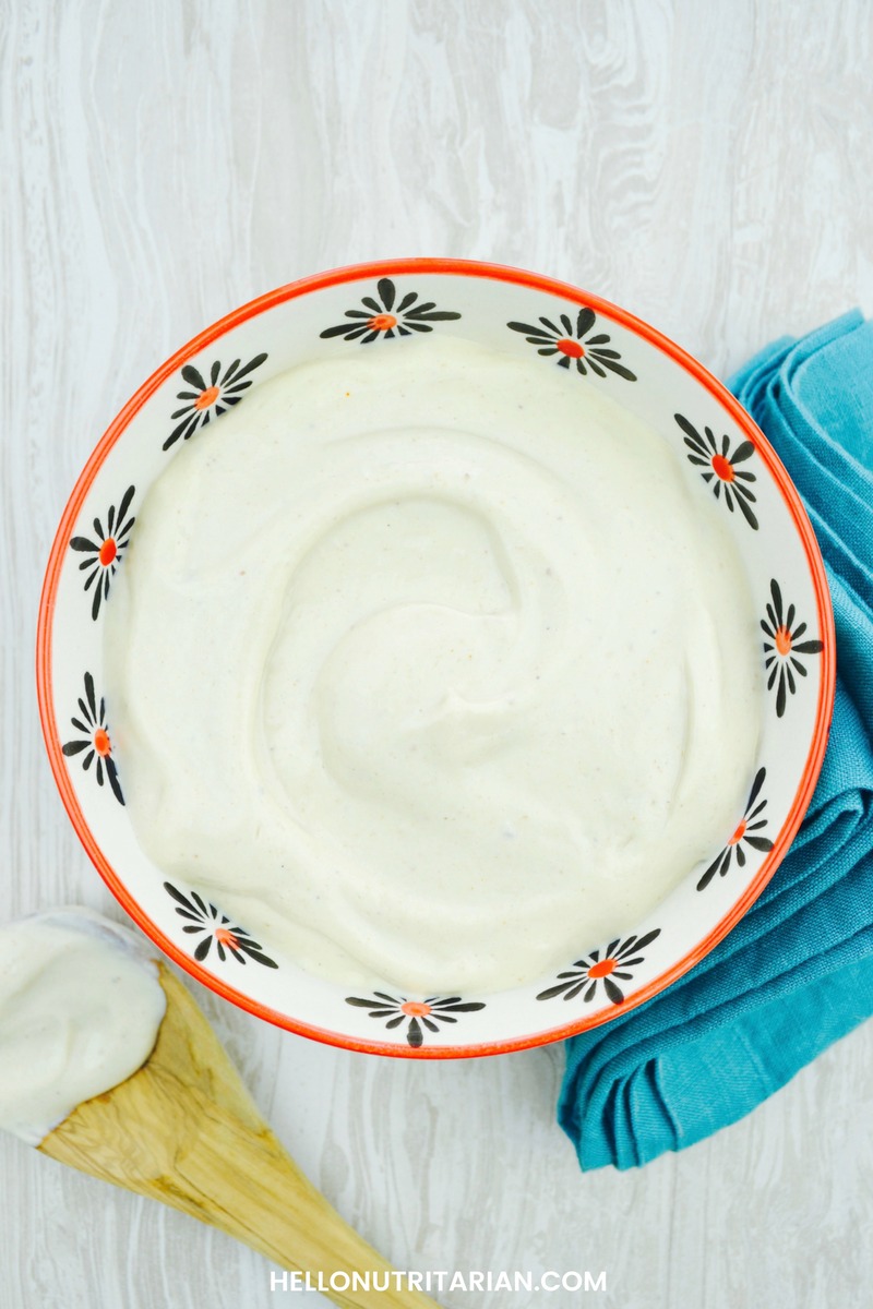 No Oil Vegan Mayo vegan mayonnaise recipe Dr Fuhrman Eat to Live 6 week plan recipe